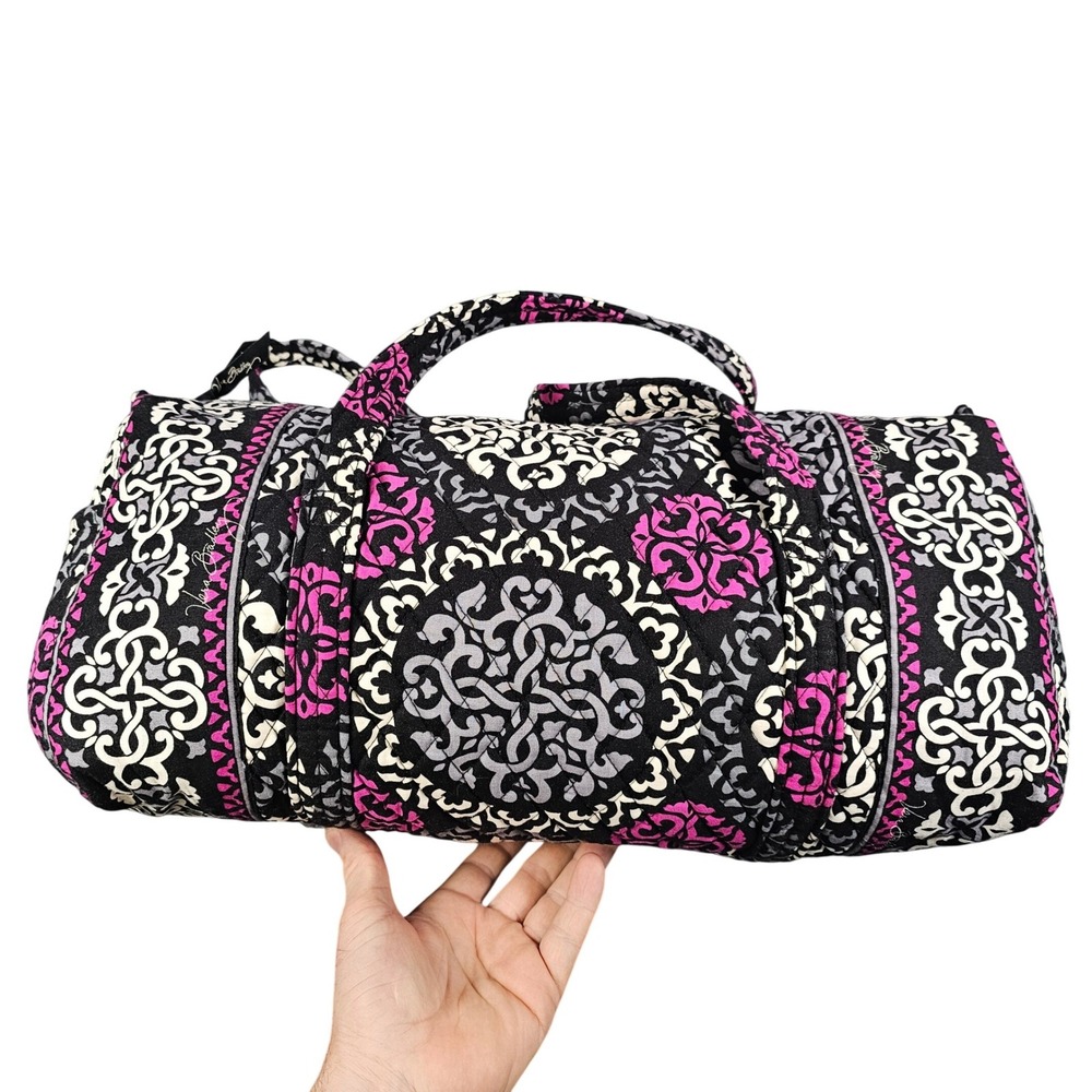 Vera Bradley Large Travel Duffel Quilted Bag | Canterberry Magenta 2013 Retired